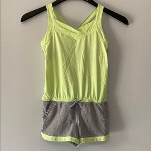 Ivivva Green and Gray Jumpsuit Relaxed Fit Sz 6